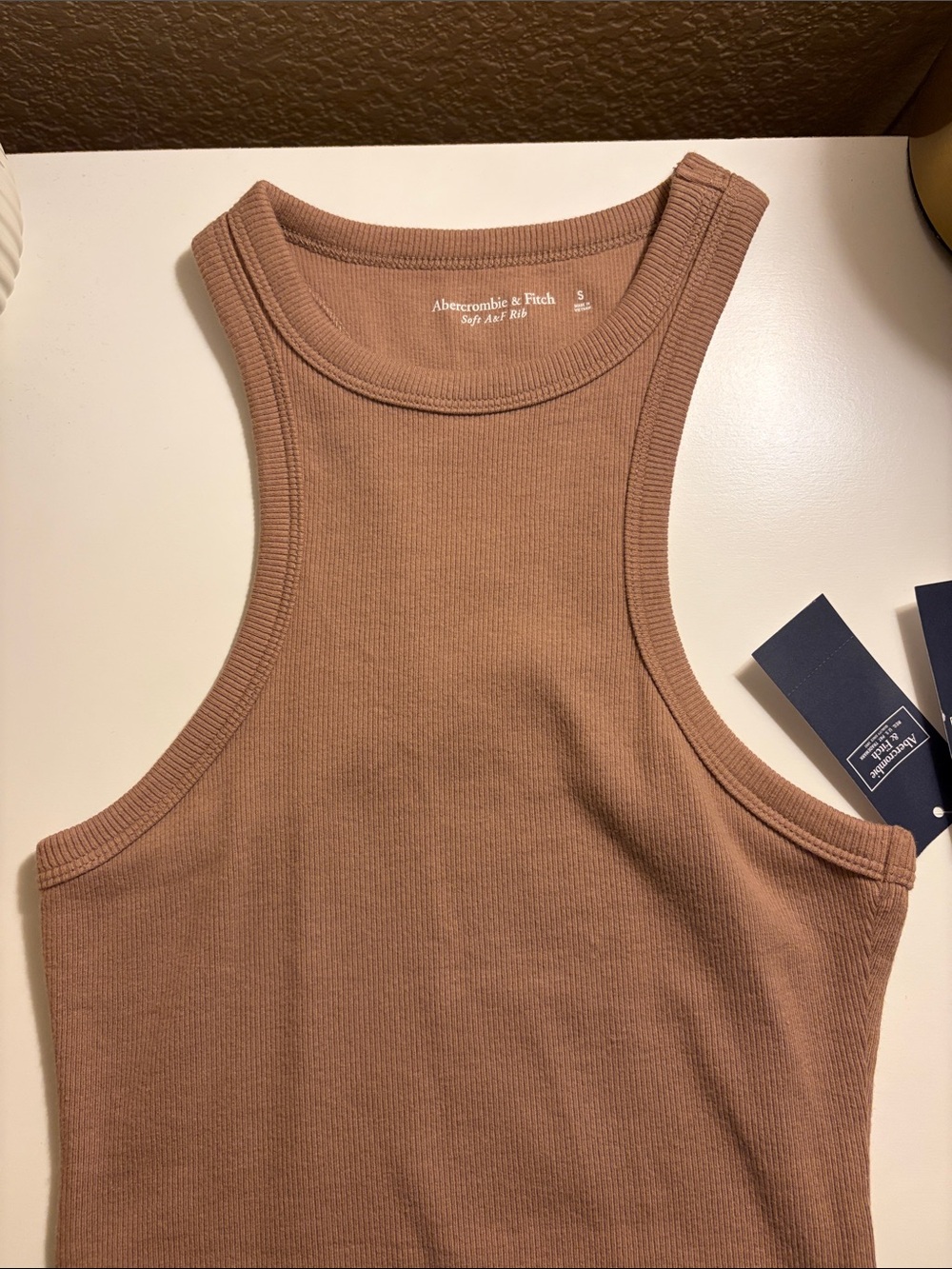Abercrombie & Fitch Tank Bodysuit- Taupe